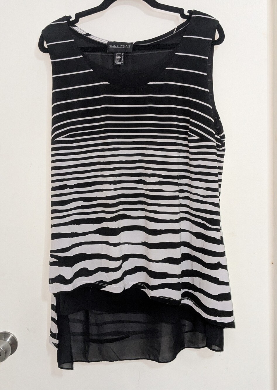 FRANK LYMAN DESIGN - SIZE 16 Zebra-Striped Tunic - Picture 14 of 16